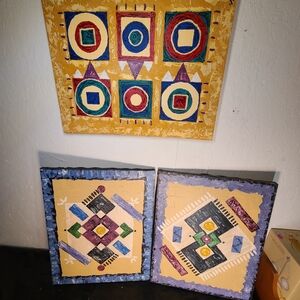 Colorful Geometric Art Set Handmade